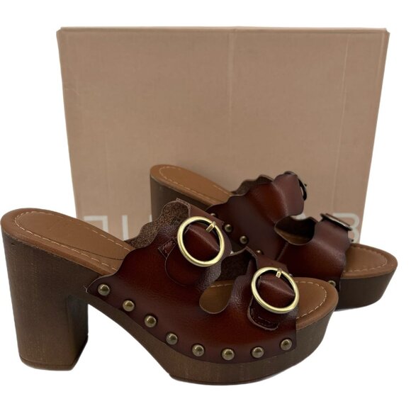 Just Fab Tan Studded Sandals | Size 6 - Perfect for Any Occasion - Picture 1 of 8